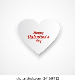 Heart applique background. Vector illustration for Valentines Day design.