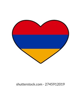 Heart with the Armenia flag
Vector heart with the flag on a white background