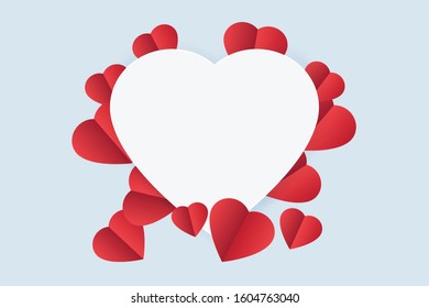 heart around re heart vector for valentine day is fall in love day use for card or everything for love day