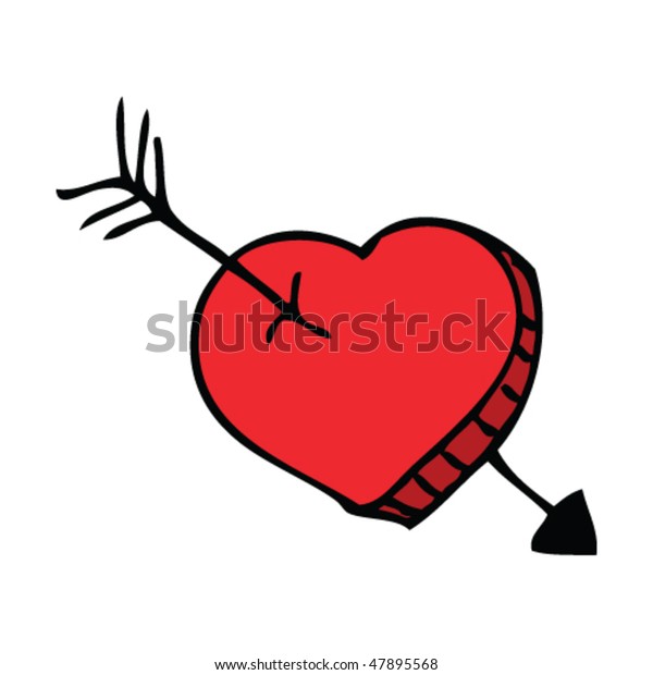 Heart Arrow Stock Vector (Royalty Free) 47895568