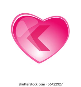 Heart and arrow button