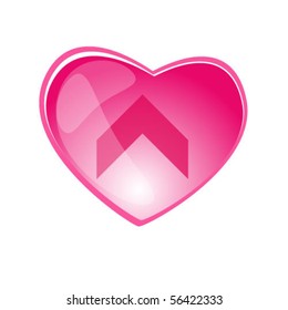 Heart and arrow button