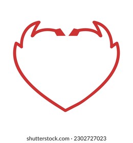 Heart Arrow Element. Hand drawn arrows with hearts, design elements for Valentine's day and wedding Design