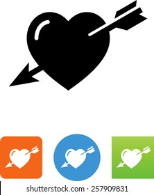 Heart with arrow icon