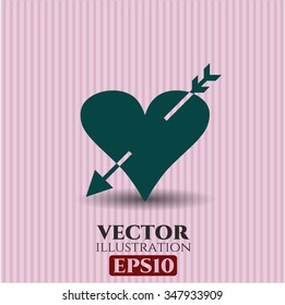 Heart with arrow icon