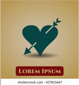 Heart with arrow icon