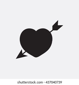 Heart with arrow Icon
