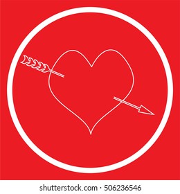 Heart with arrow icon