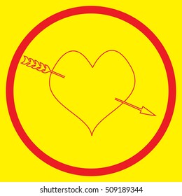 Heart with arrow icon