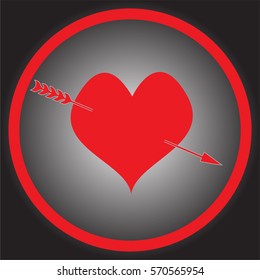Heart with arrow icon