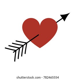Heart with arrow icon