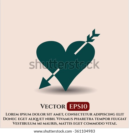 Heart with arrow icon