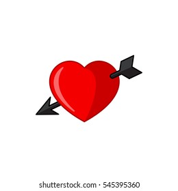 heart with arrow icon illustration isolated vector sign symbol