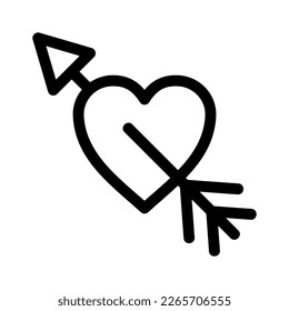 heart arrow icon or logo isolated sign symbol vector illustration - high quality black style vector icons
