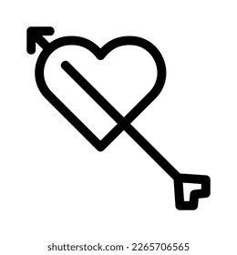 heart arrow icon or logo isolated sign symbol vector illustration - high quality black style vector icons
