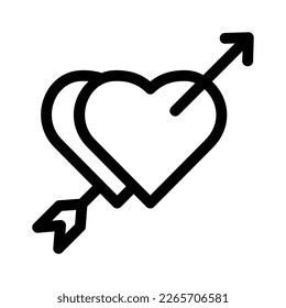 heart arrow icon or logo isolated sign symbol vector illustration - high quality black style vector icons
