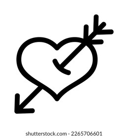 heart arrow icon or logo isolated sign symbol vector illustration - high quality black style vector icons
