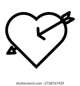 Conjunto de iconos de corazón con flecha