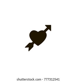 heart arrow icon. sign design