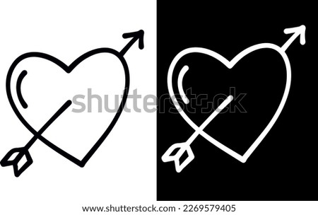 Heart with Arrow icon vector design 