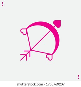 Heart Arrow Icon Vector Illustration