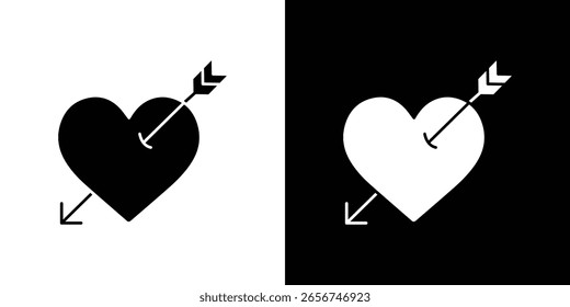 Corazón con Vector de icono de flecha