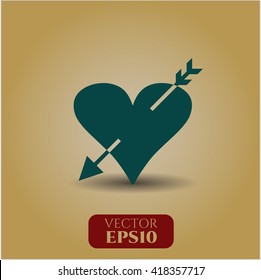 corazón con icono de flecha vector símbolo de escala eps jpg aplicación