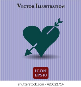 corazón con icono de flecha vector símbolo de escala eps jpg aplicación