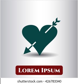 corazón con icono de flecha vector símbolo de escala eps jpg aplicación