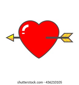 Heart with Arrow Line Icon