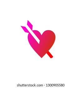 Heart and Arrow  Love Logo