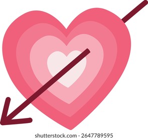  heart, arrow, love, pink, valentine, symbol, romance, red, cute, illustration, flat, passion, sweet, hit, couple, icon