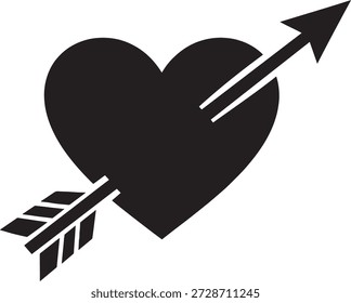 Ícone de Vetor de Amor de Seta do Coração