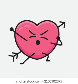 Ilustración del vector de caracteres de mascota de flecha en fondo aislado