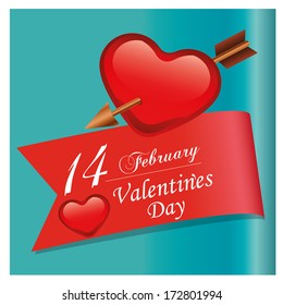 a heart with an arrow and some text for valentine day