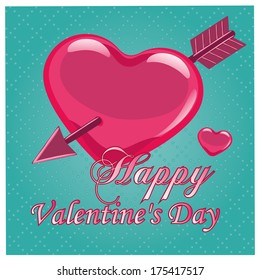 a heart with an arrow and some text for valentine's day
