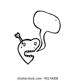 heart with arrow stuck in it cartoon