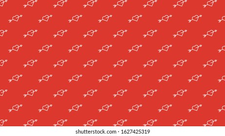 Heart and arrow. Heart symbol vector. Heart and arrow pattern wallpaper.