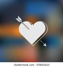 Heart with arrow - Valentine's Day vector icon
