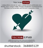 Heart with arrow vector icon