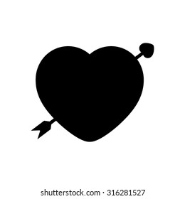 heart with an arrow - vector icon