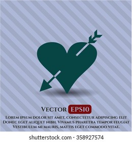 Heart with arrow vector icon