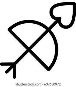 Heart Arrow Vector Icon