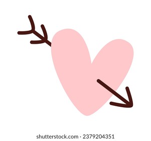 Ilustración Del Vector De Corazón Y Flecha
