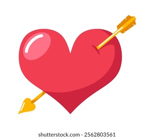 Heart with arrow vector illustration