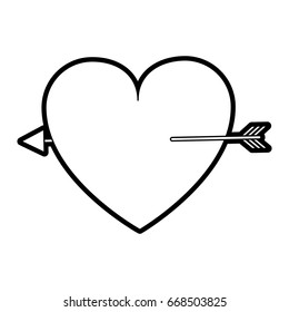 heart and arrow vector illustration
