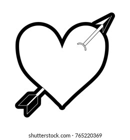 heart  with arrow  vector illustration