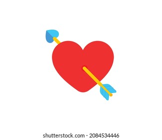 Heart with Arrow vector isolated icon. Heart with Arrow emoji illustration. Heart with Arrow vector isolated emoticon