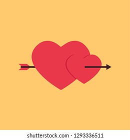 heart arrow vector. symbol. logo design. 