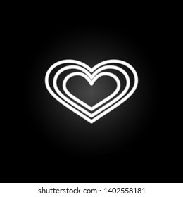 heart with art lines neon icon. Elements of Heartbeat set. Simple icon for websites, web design, mobile app, info graphics